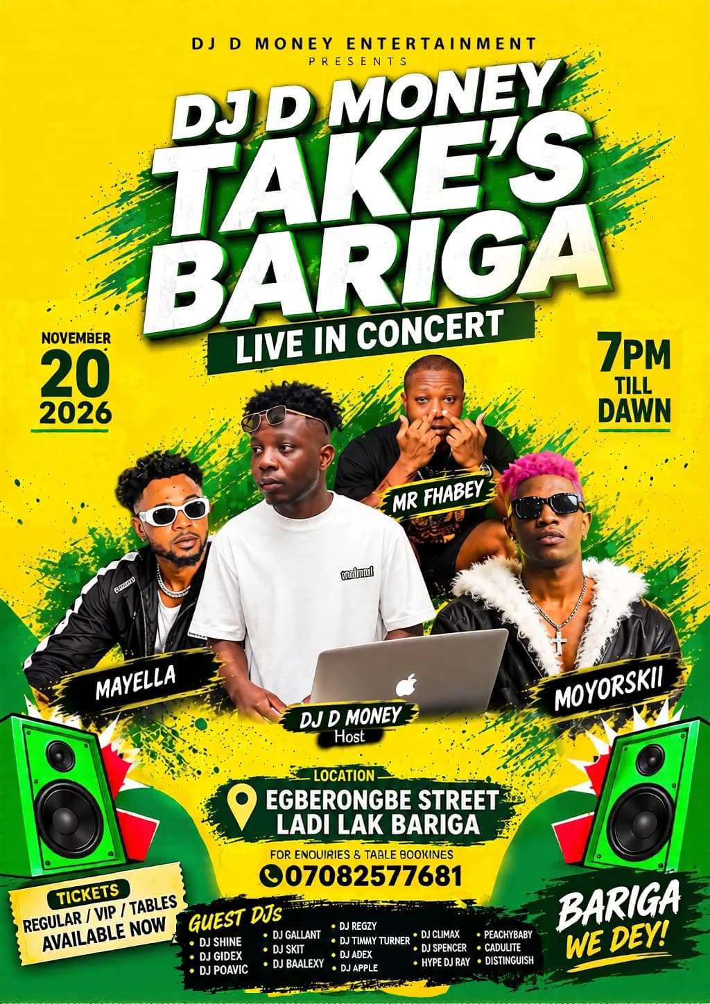 DJ D Money is taking over Bariga cover